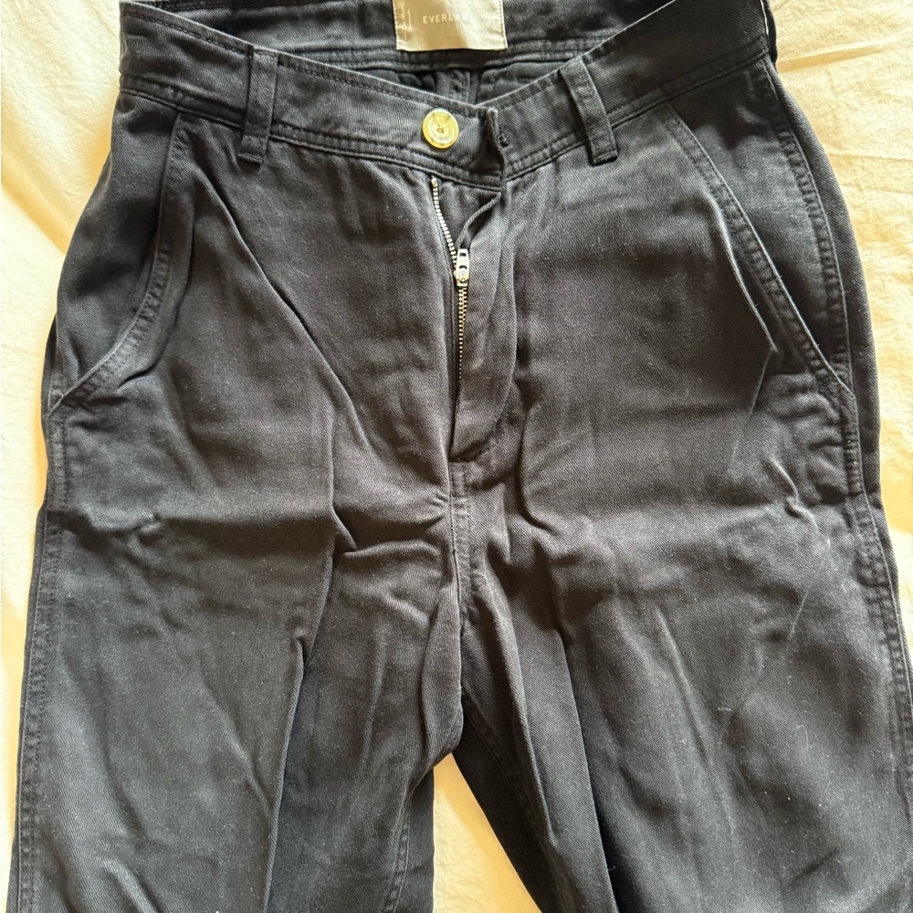 Everlane Black Tencel Taper Pant